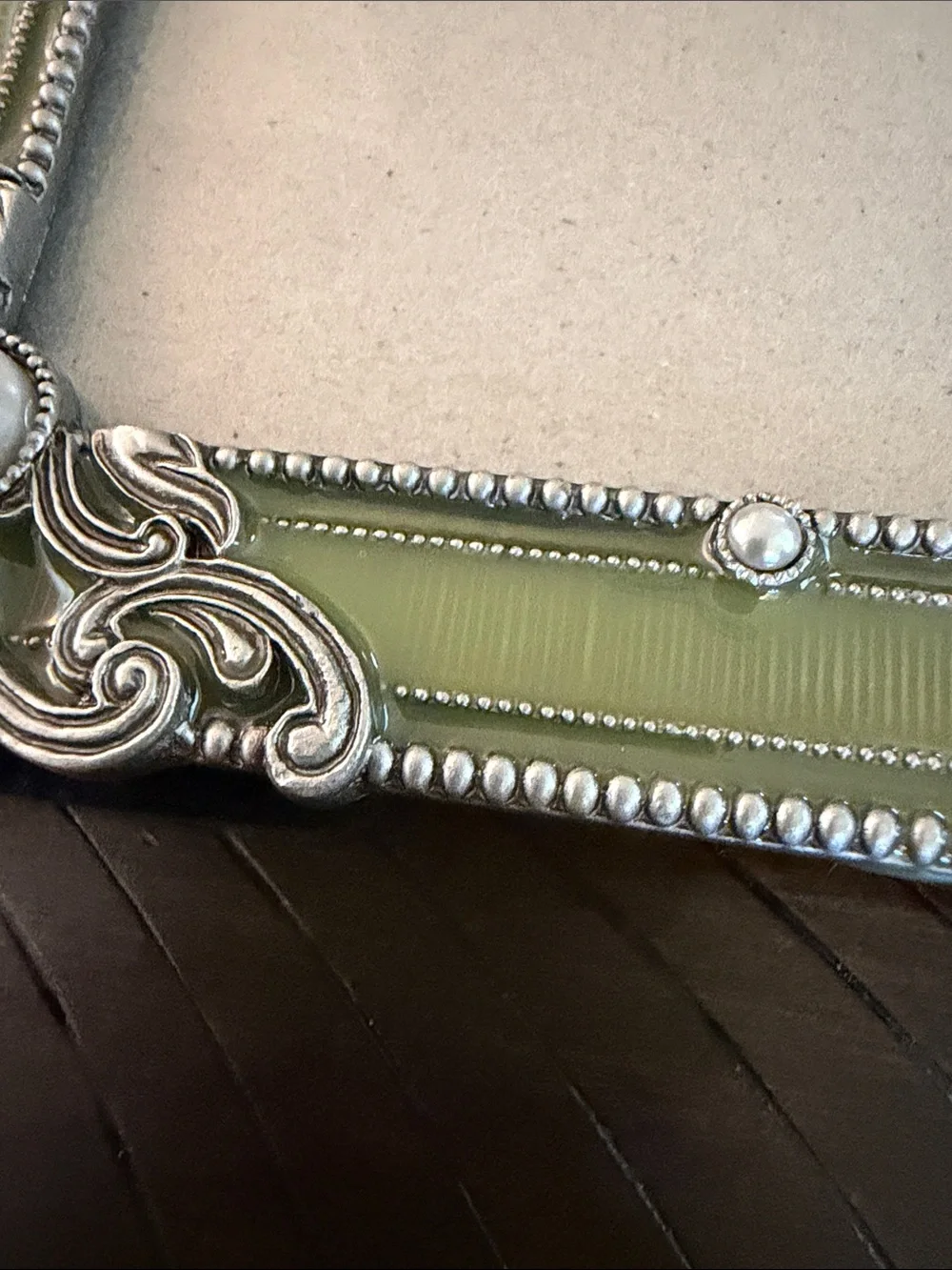 Ornate Green Decorative Picture Frame for 5.5”x3.5” Photo